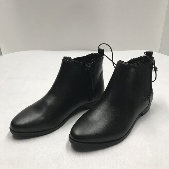 Arizona Ribbon Ankle Boots Booties Womens 3M Black Almond Toe Zip Up New - Picture 5 of 10